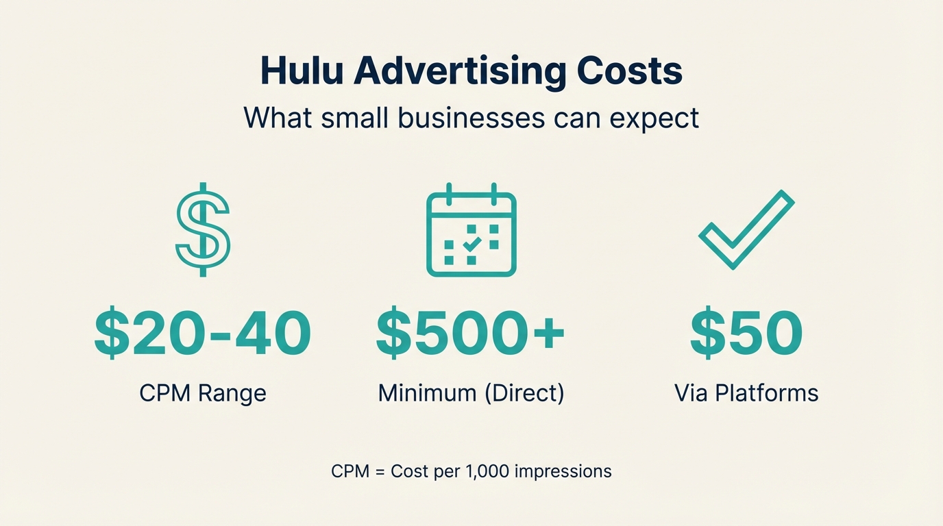 Hulu Advertising for Small Business - Cost Breakdown