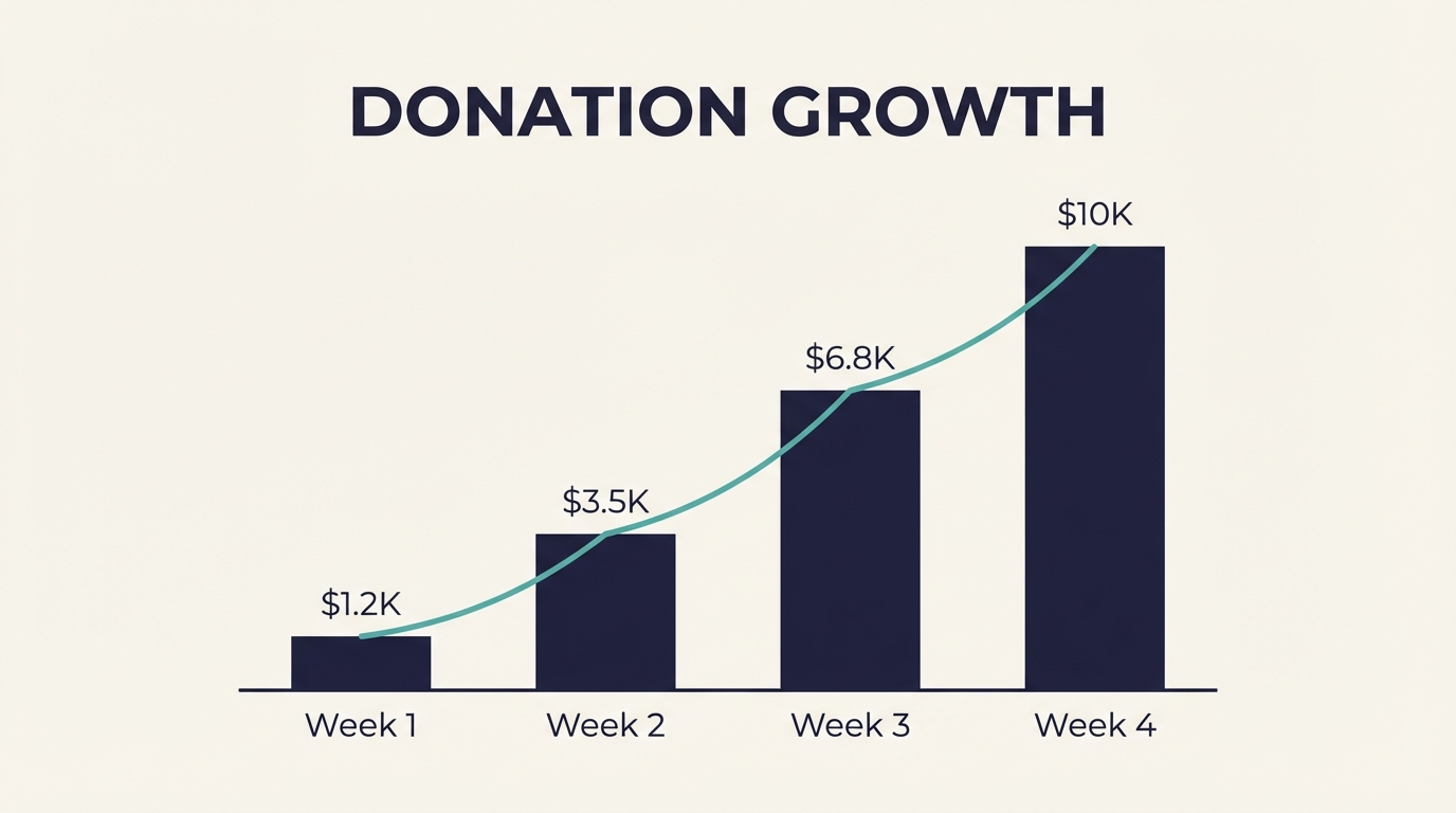 GoFundMe Donation Growth - Donation Growth Chart