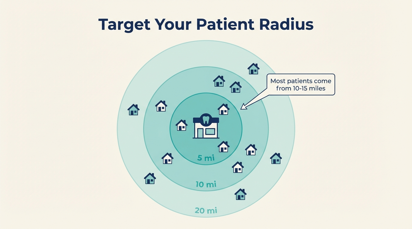 TV Advertising Dentists Guide - Targeting Radius