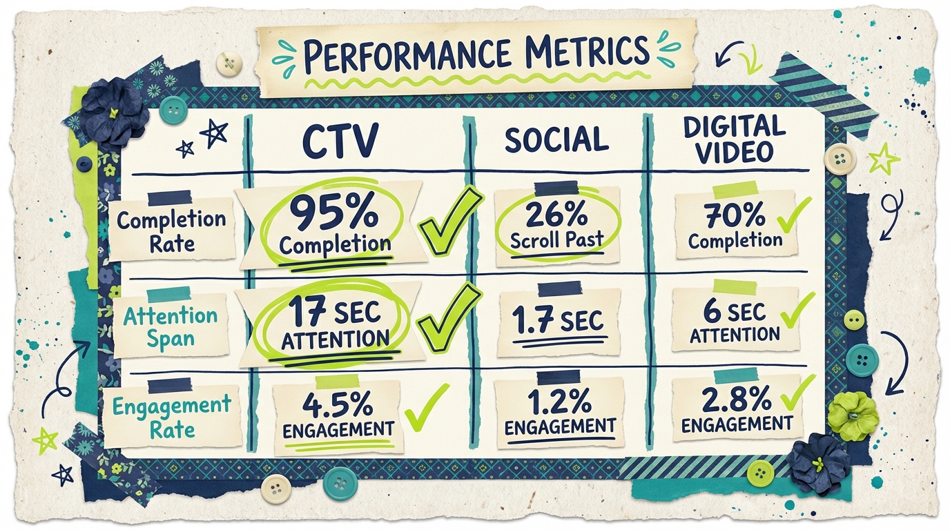 CTV vs Social Video: Market Comparison 2026 - Performance Metrics