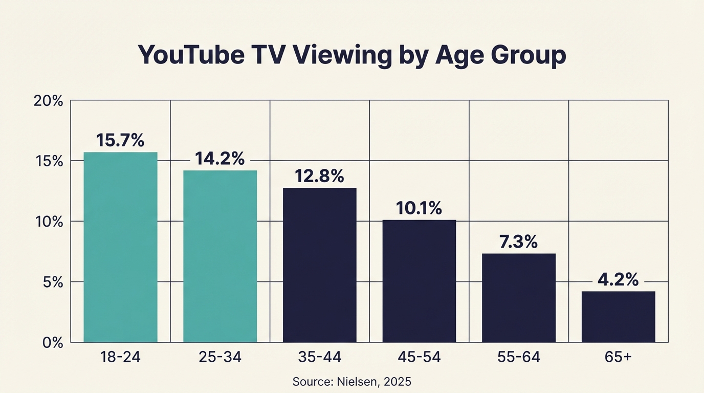 YouTube TV Viewing Share - Age Demographics