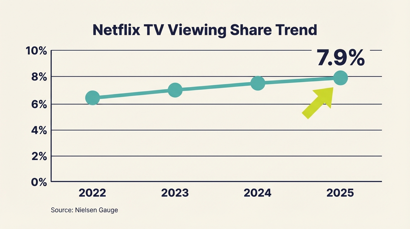 Netflix TV Viewing Share - Growth Trend