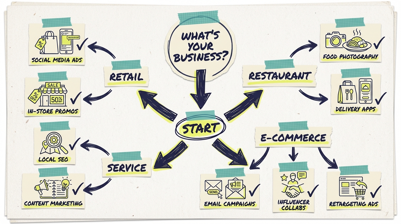 15 Small Business Advertising Ideas - Decision Tree