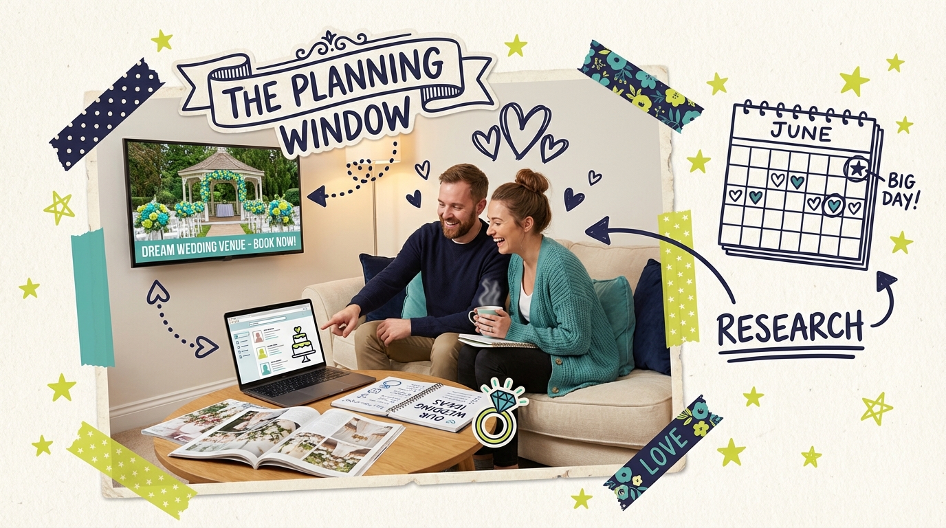 Wedding Event TV Advertising - Couple Planning