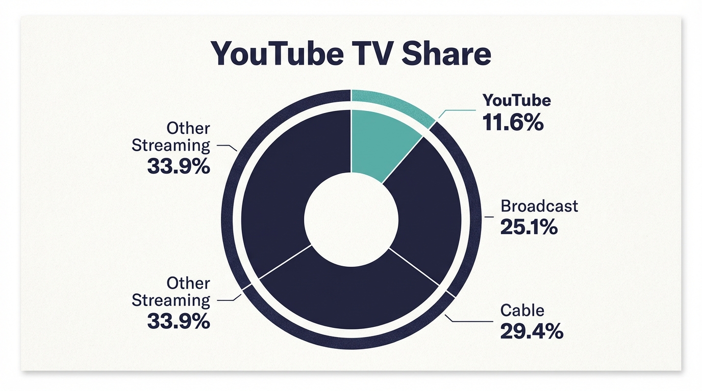How many Americans use YouTube on TV? (Q3 2025) - Viewing Share