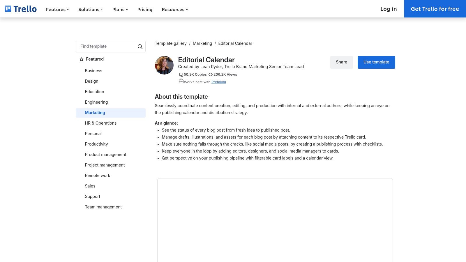 Trello: Editorial Calendar Template + Calendar View