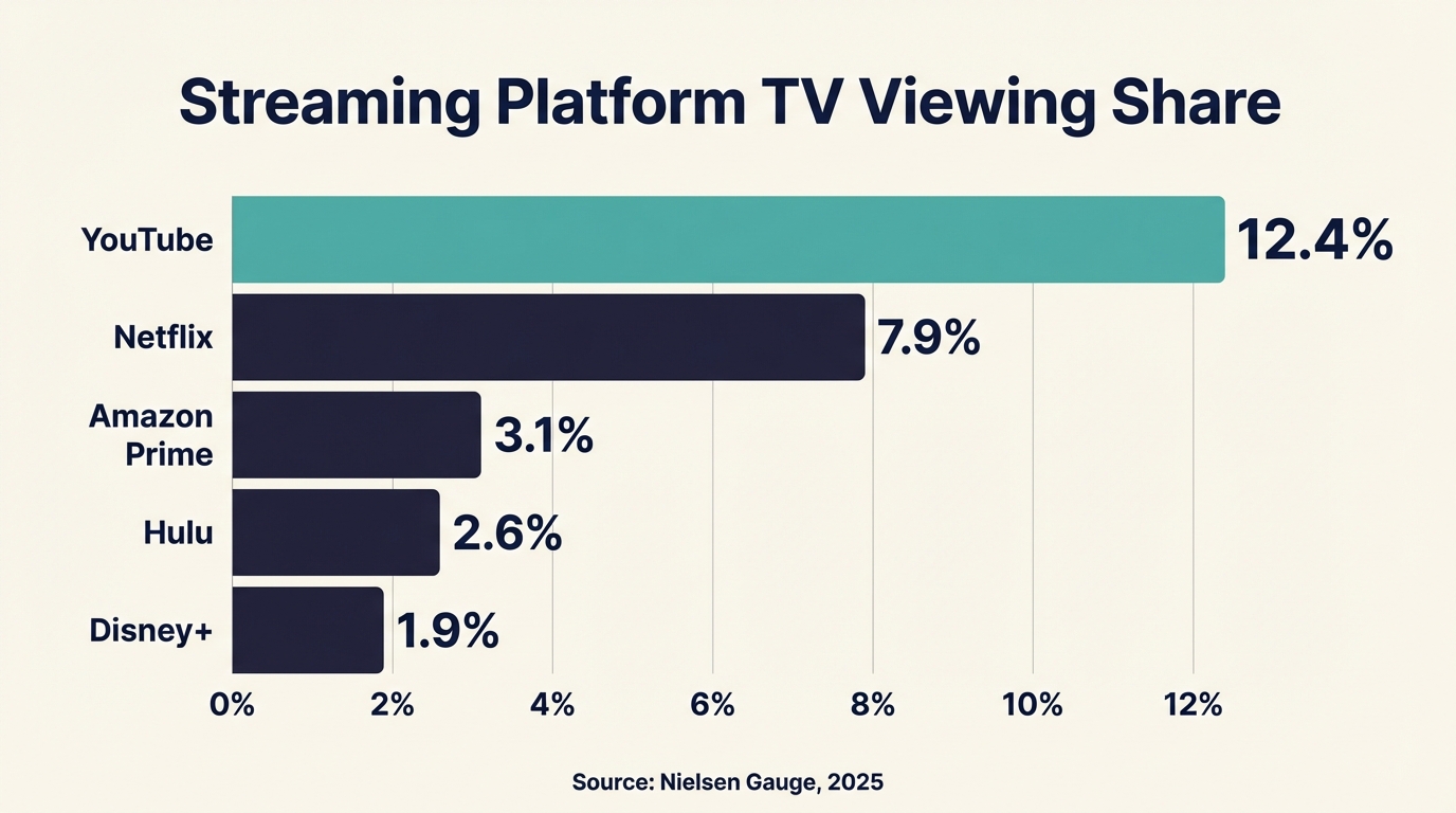YouTube TV Viewing Share - Platform Comparison