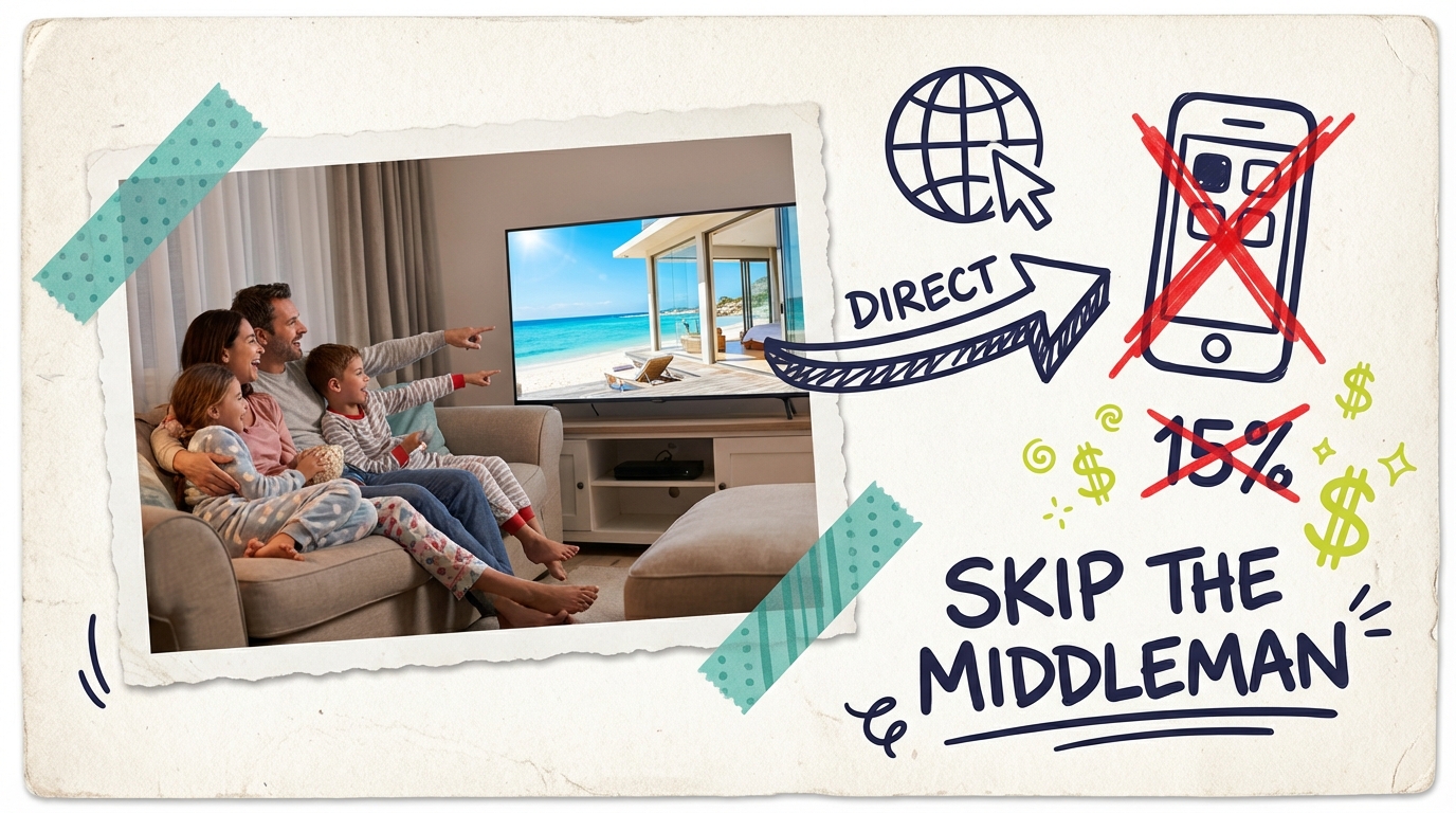 TV Advertising for Vacation Rentals - Direct Booking Concept