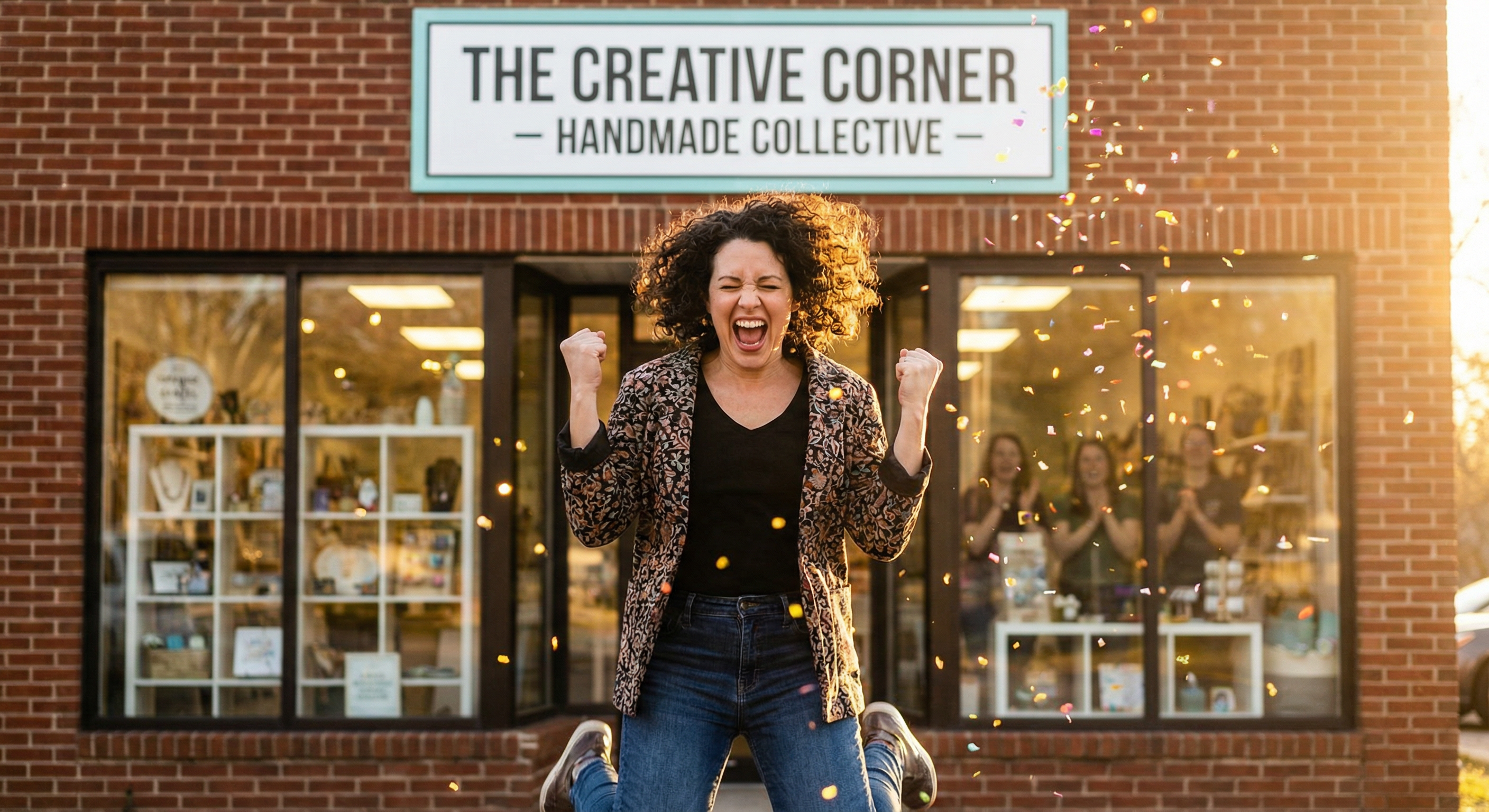 Excited small business owner being considered for Big Game Breakthrough