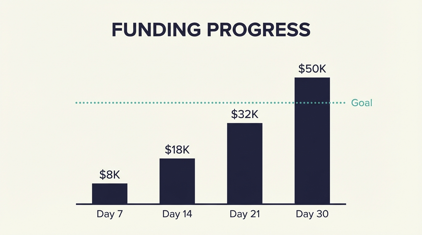 Indiegogo Funding Progress - Funding Progress Chart