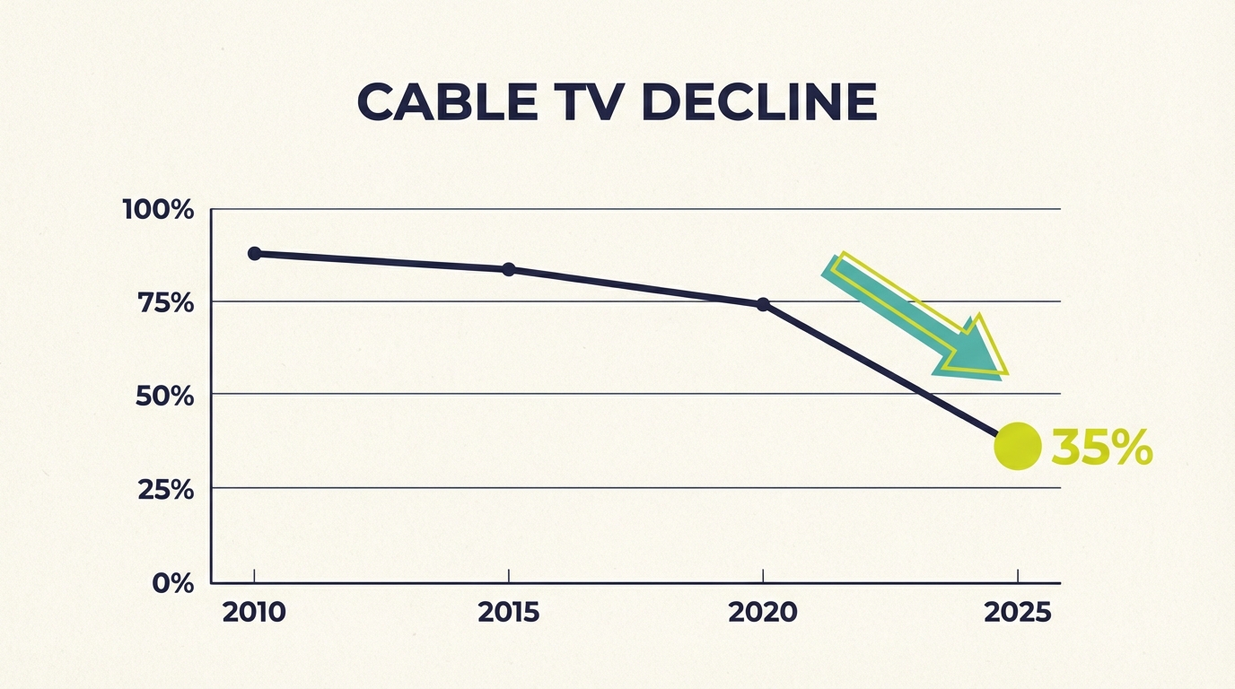 Cord Cutting Statistics - Cable Decline Chart