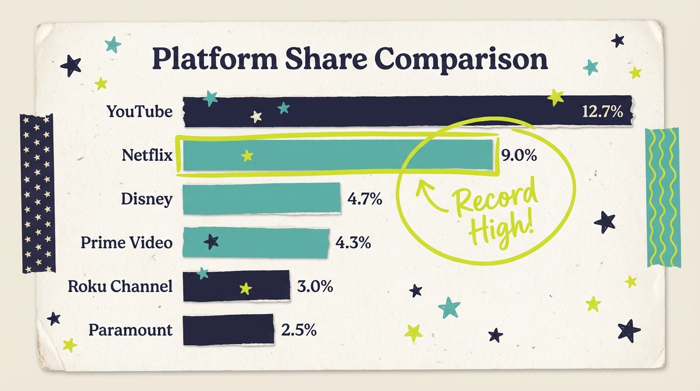 Netflix TV Viewing Share Q4 2025 - Platform Comparison