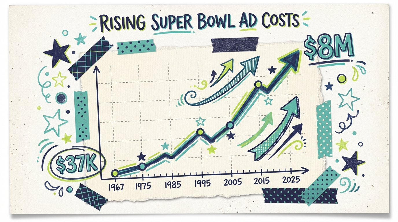 How Much Does a Super Bowl Commercial Cost - 01 Rising Costs Chart