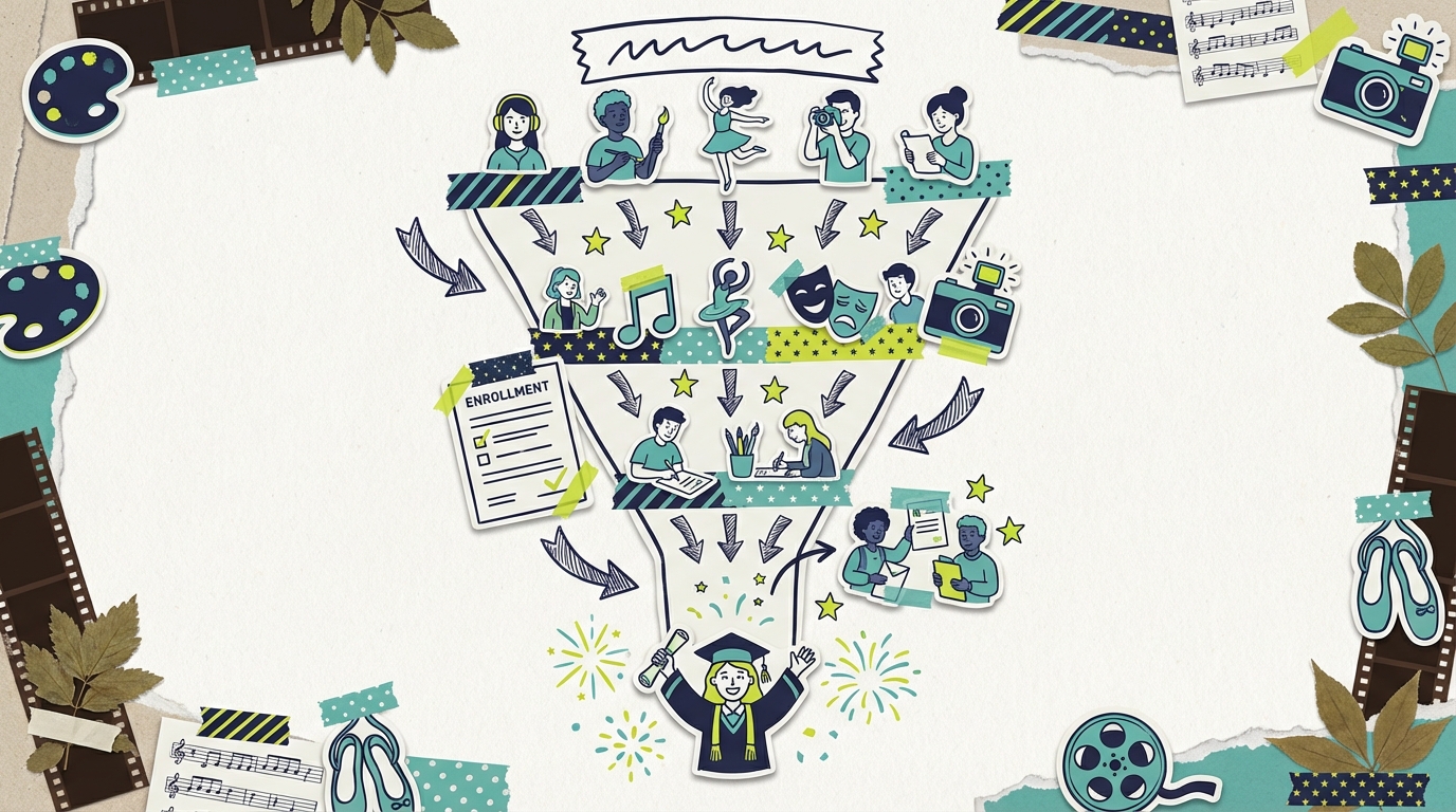 TV Advertising for Art Schools - Enrollment Funnel