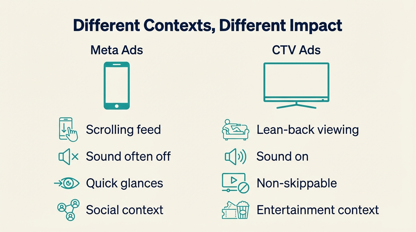 CTV vs Meta Ads Comparison - Channel Comparison