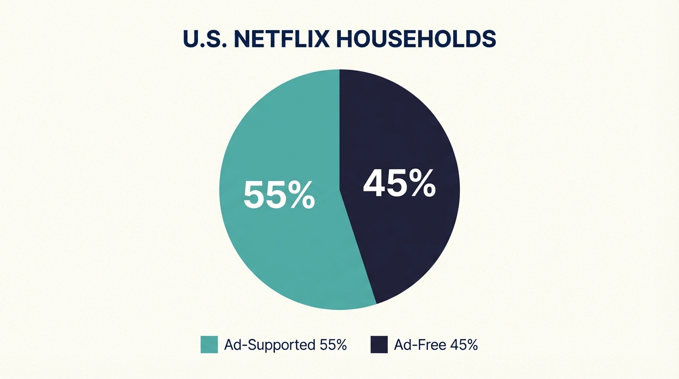 Netflix Ad Tier Subscribers Images - Us Household Penetration