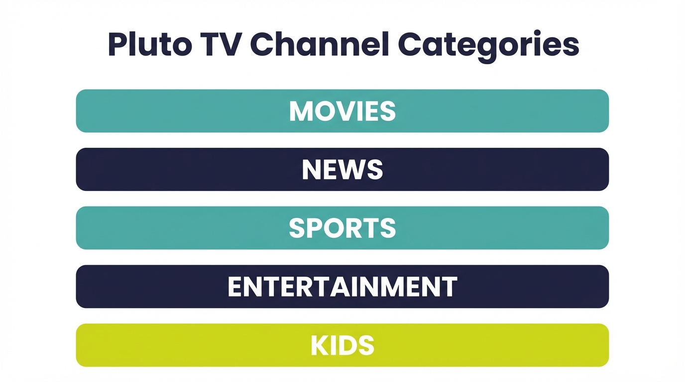 Pluto TV Advertising Body Images - Pluto Tv Channel Categories